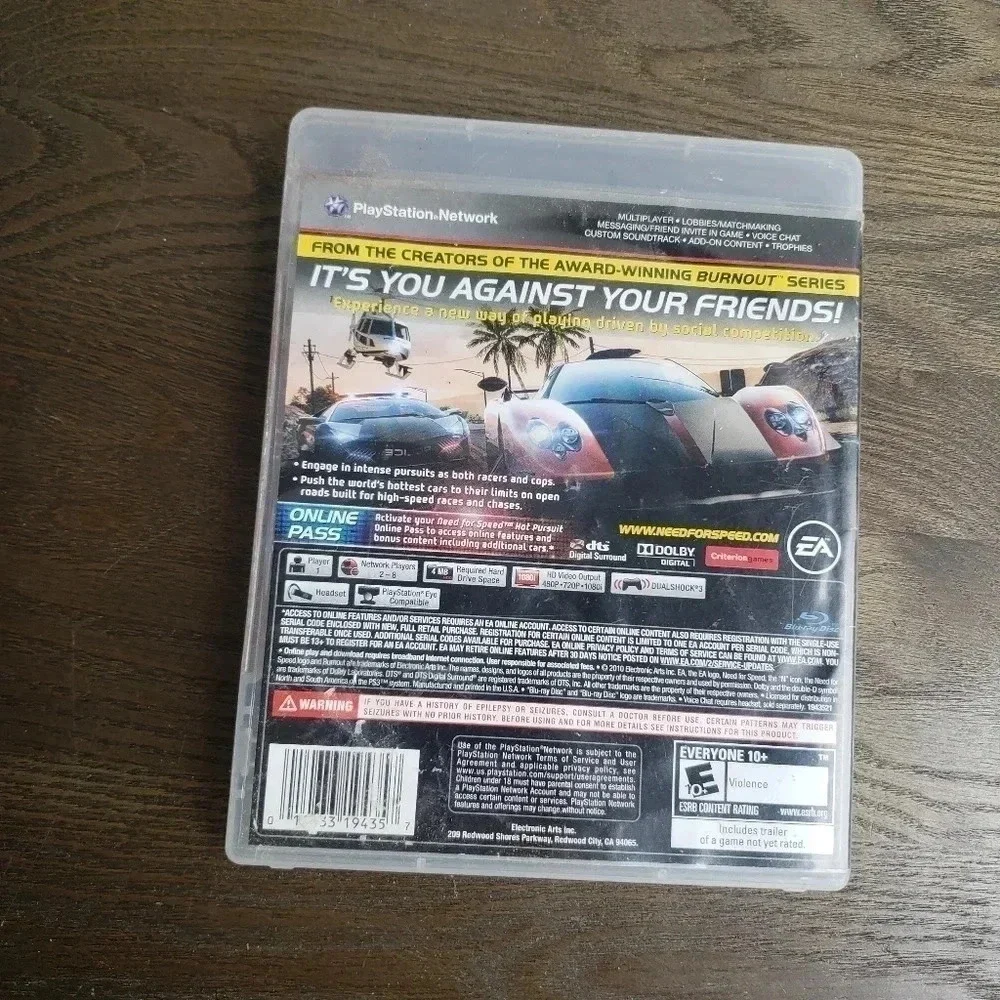 Need for Speed Hot Pursuit pS3 PlayStation 3